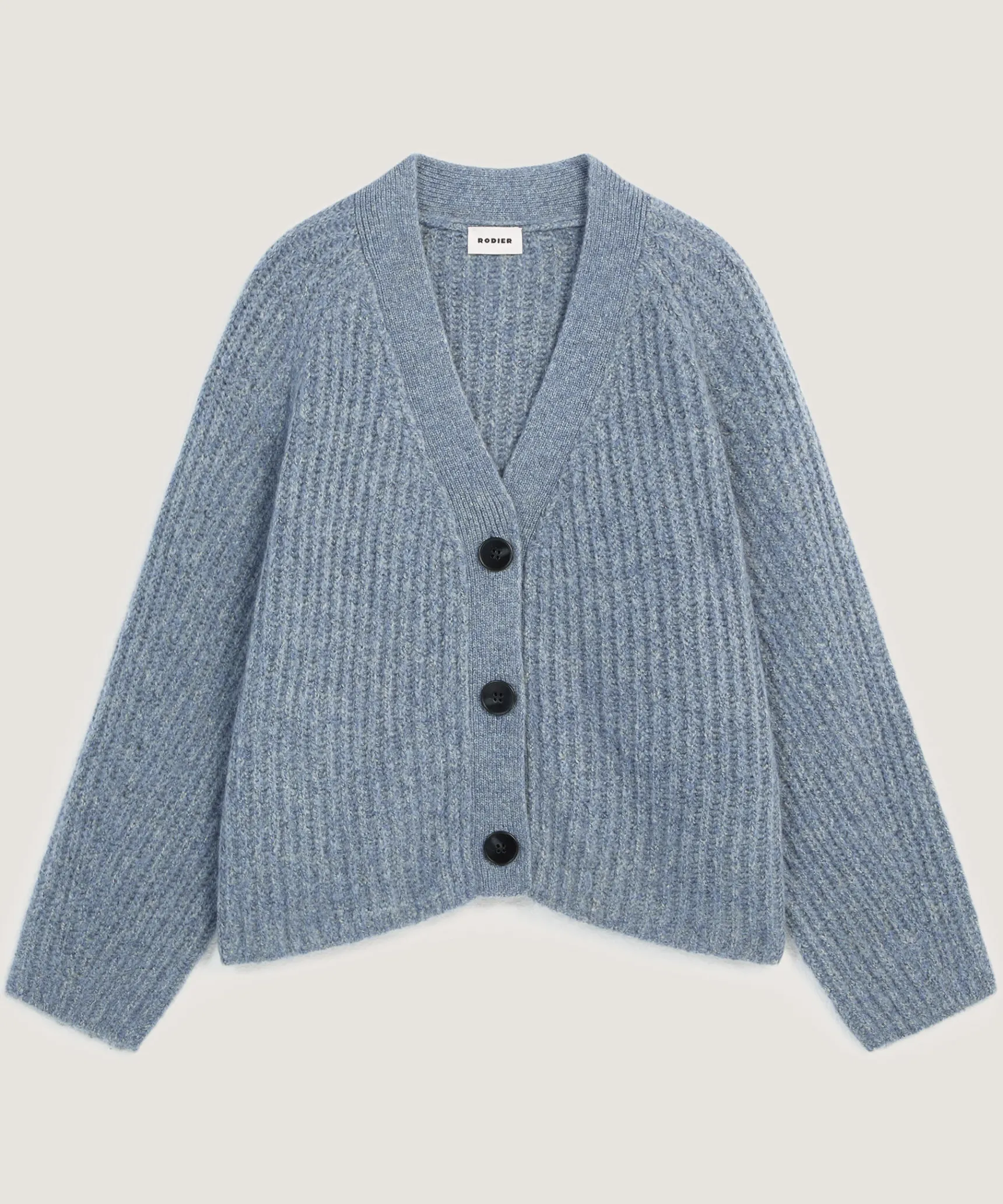 Online Rodier Gilet oversize grosse maille bleu