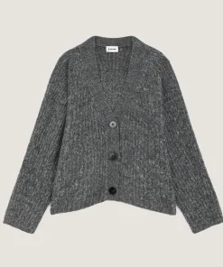 Sale Rodier Gilet oversize grosse maille gris chiné