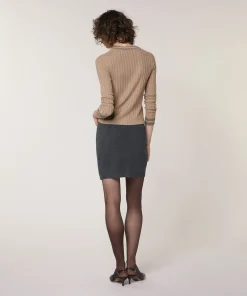 New Rodier Gilet torsades marron moka
