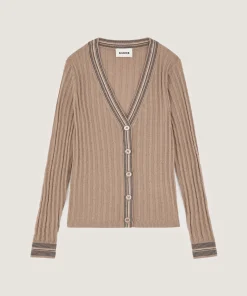 New Rodier Gilet torsades marron moka