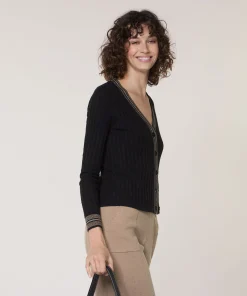Online Rodier Gilet torsades noir