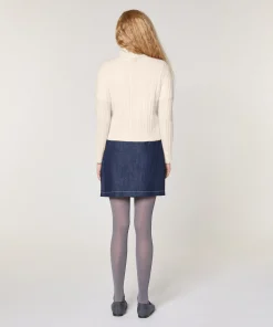 Discount Rodier Gilet torsades en alpaga blanc écru