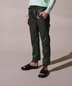 Online Rodier Jogging en cuir vert kaki