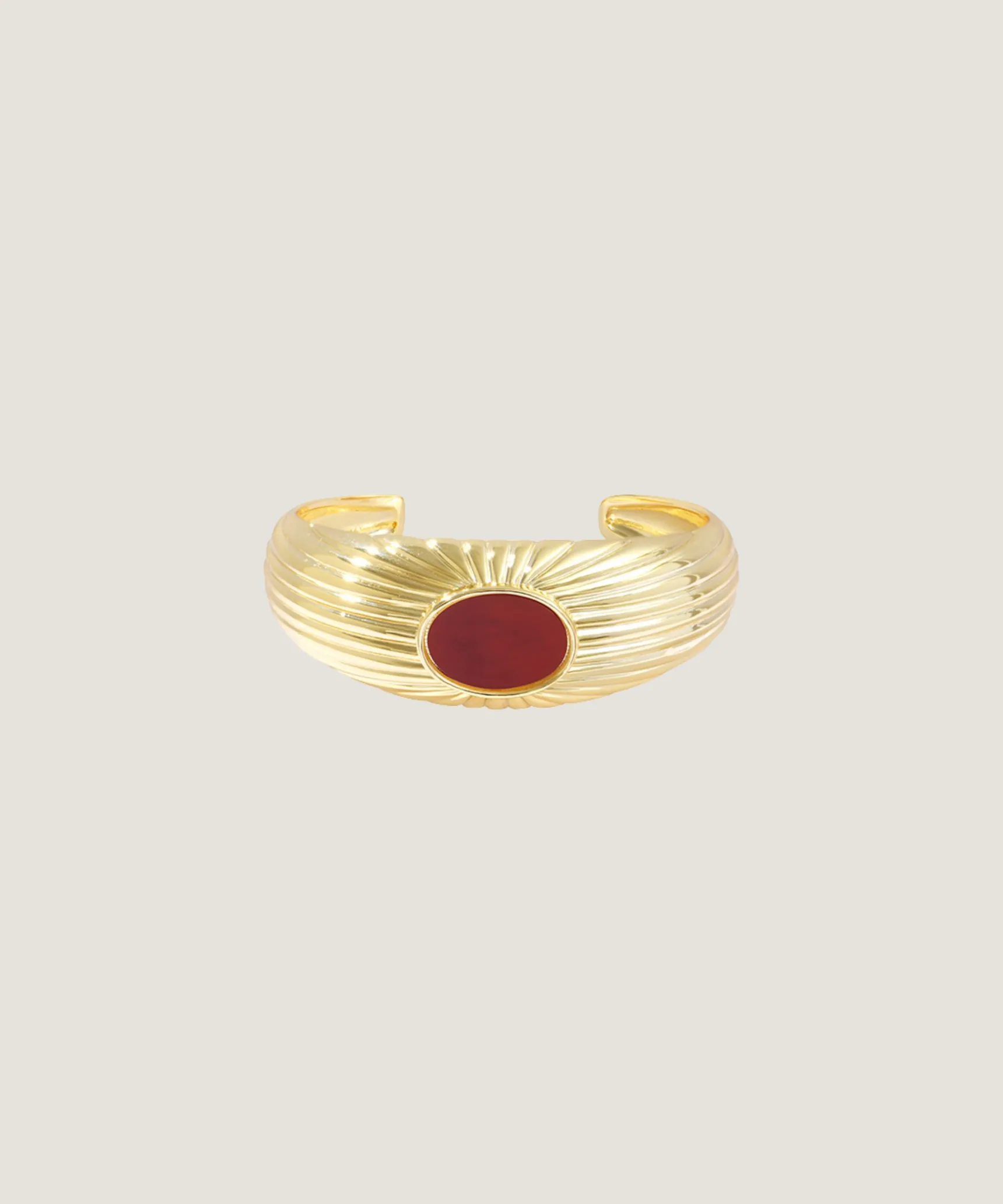 Hot Rodier Jonc strié cornaline DEAR CHARLOTTE X jaune or