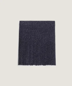 Best Rodier Jupe courte en maille lurex bleu marine