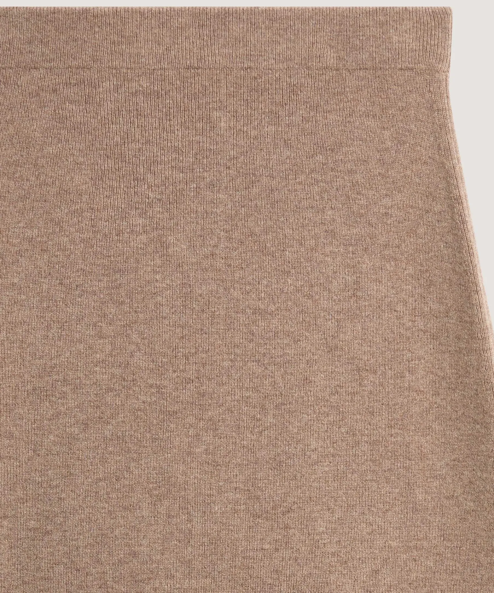 Best Rodier Jupe droite en laine et cachemire marron camel