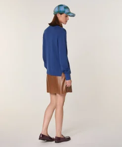 New Rodier Jupe en cuir marron camel