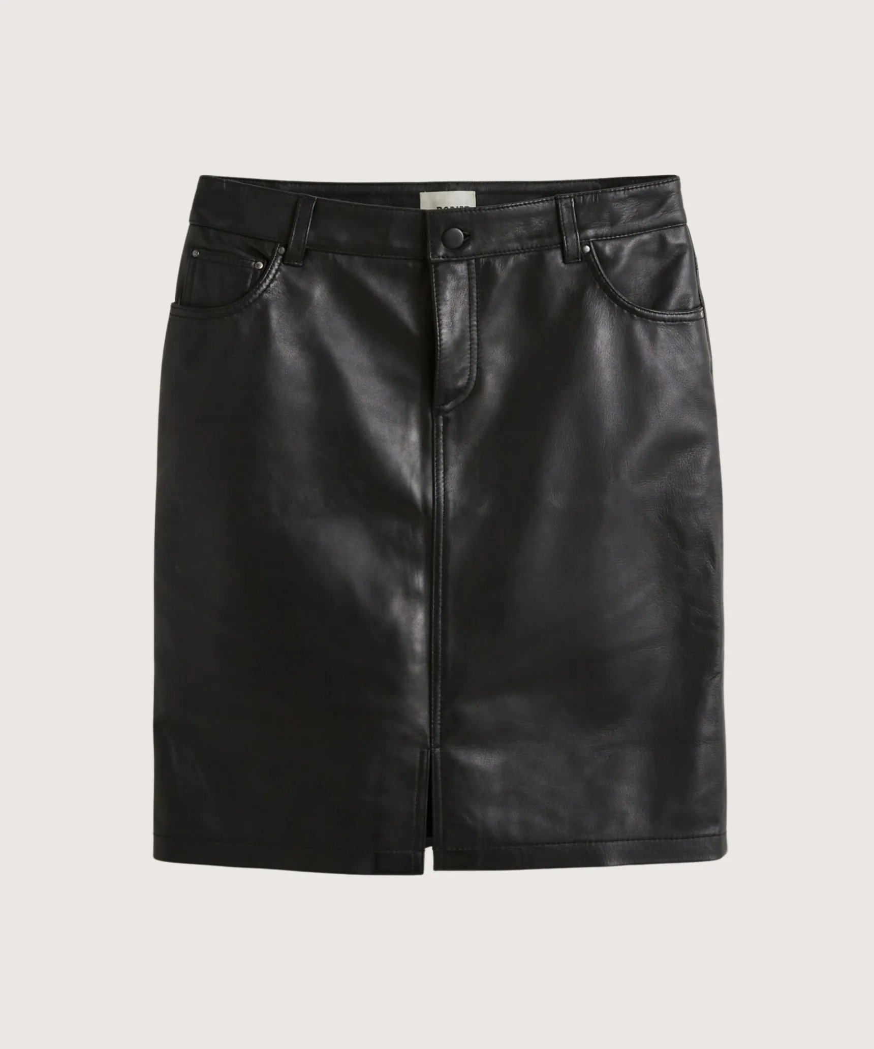 Best Rodier Jupe en cuir noire