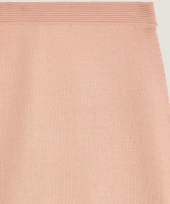 Sale Rodier Jupe longue bi-matière rose poudré
