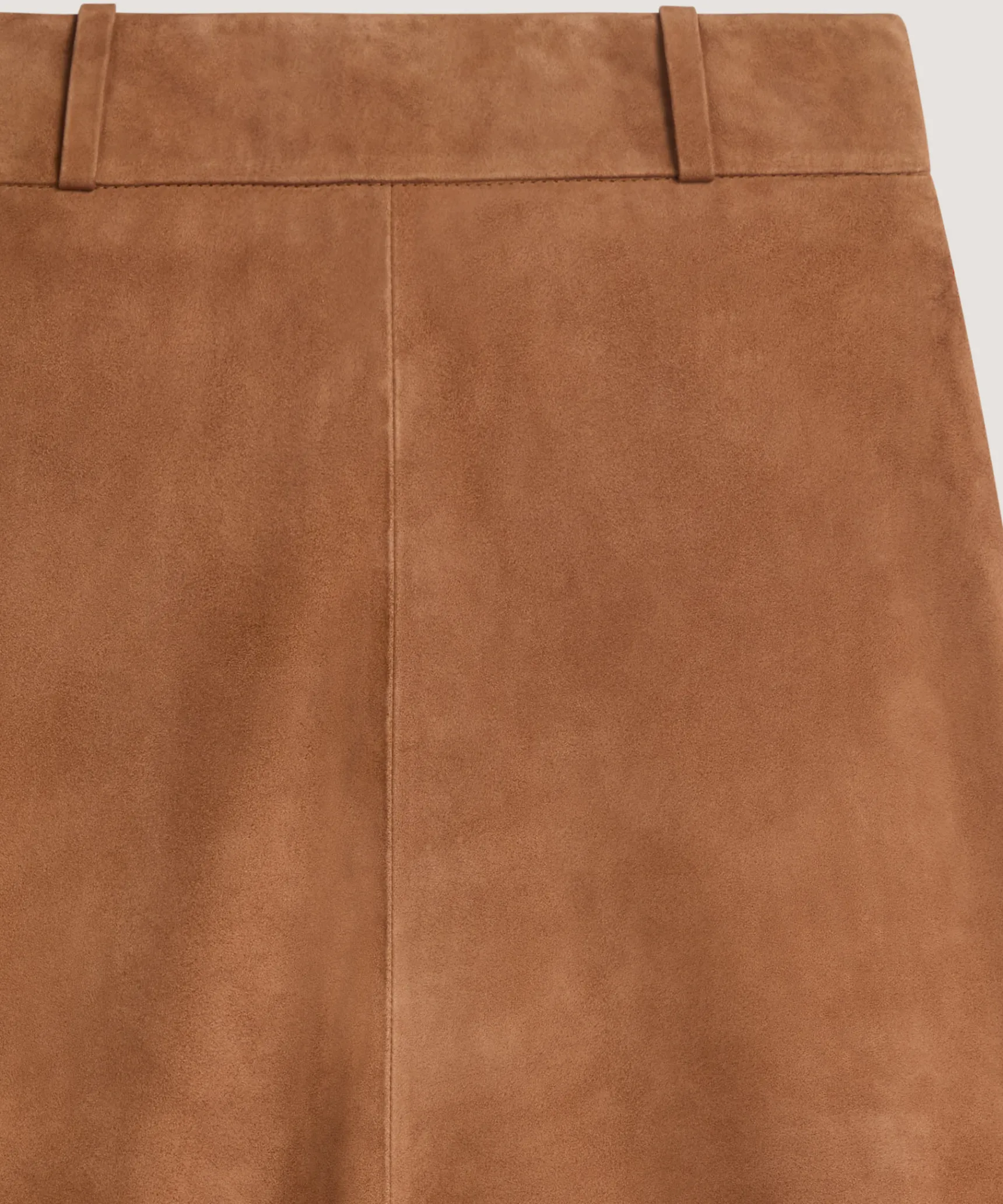 Sale Rodier Jupe longue en cuir de chèvre velours camel