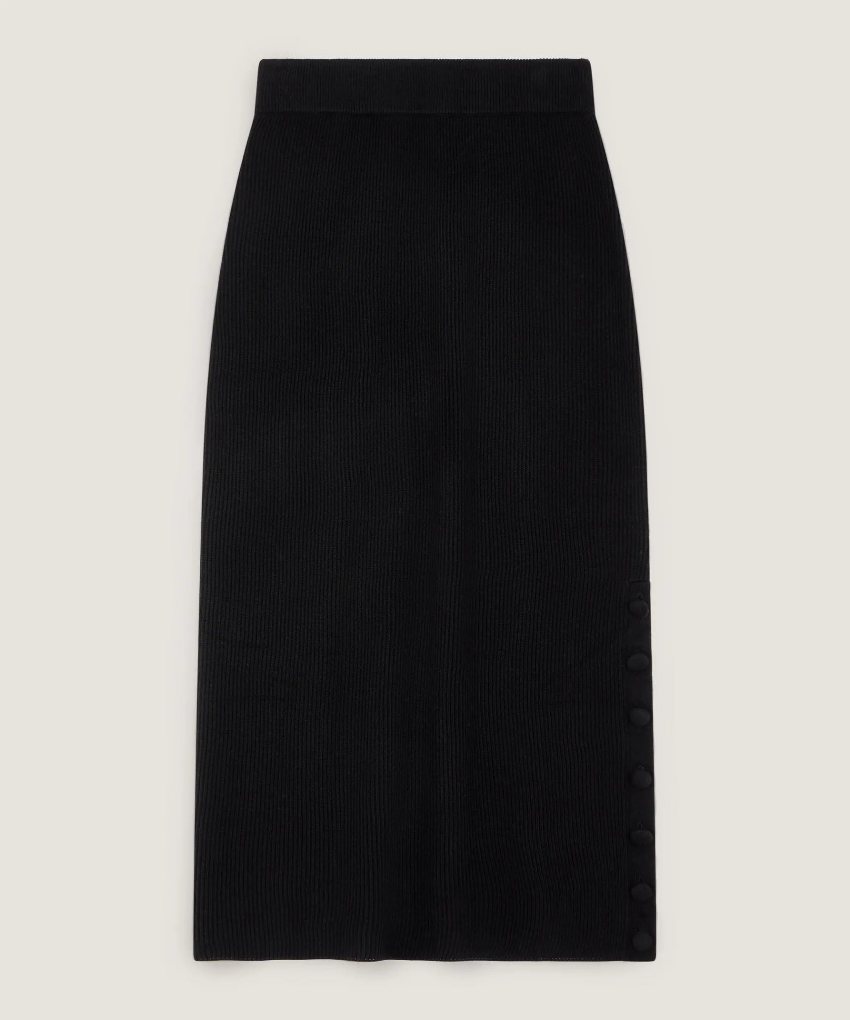 Rodier Jupe longue en maille noir
