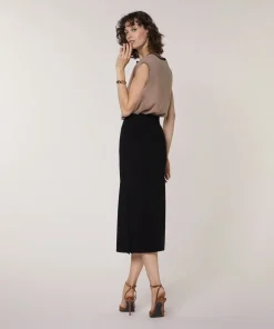 Rodier Jupe longue en maille noir