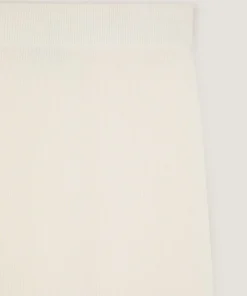 Hot Rodier Jupe longue en maille blanc écru
