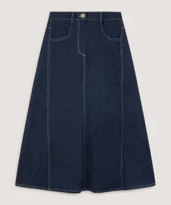 Online Rodier Jupe longue jean bleu denim