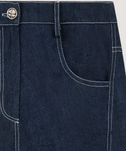 Online Rodier Jupe longue jean bleu denim