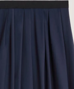 Rodier Jupe longue évasée bleu marine