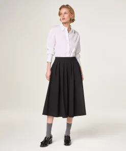 New Rodier Jupe longue évasée noir