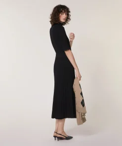 Online Rodier Jupe plissée en maille noir