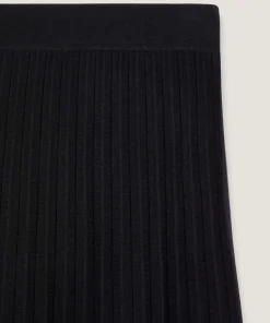 Online Rodier Jupe plissée en maille noir