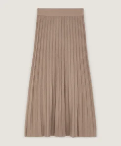 Online Rodier Jupe plissée en maille marron moka
