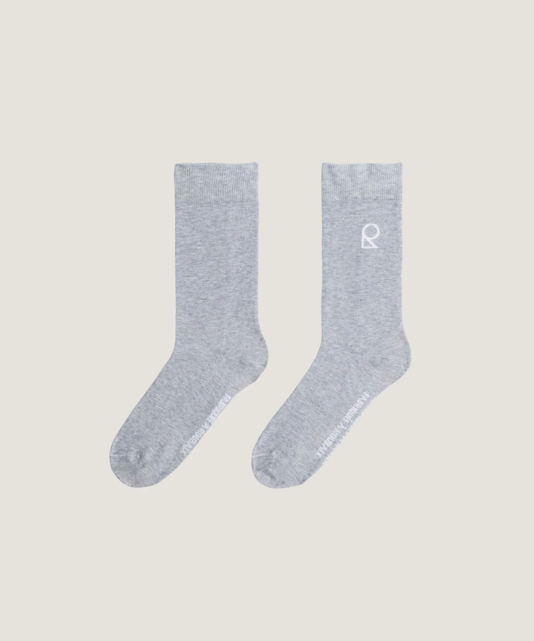 Rodier La chaussette unisexe gris chiné