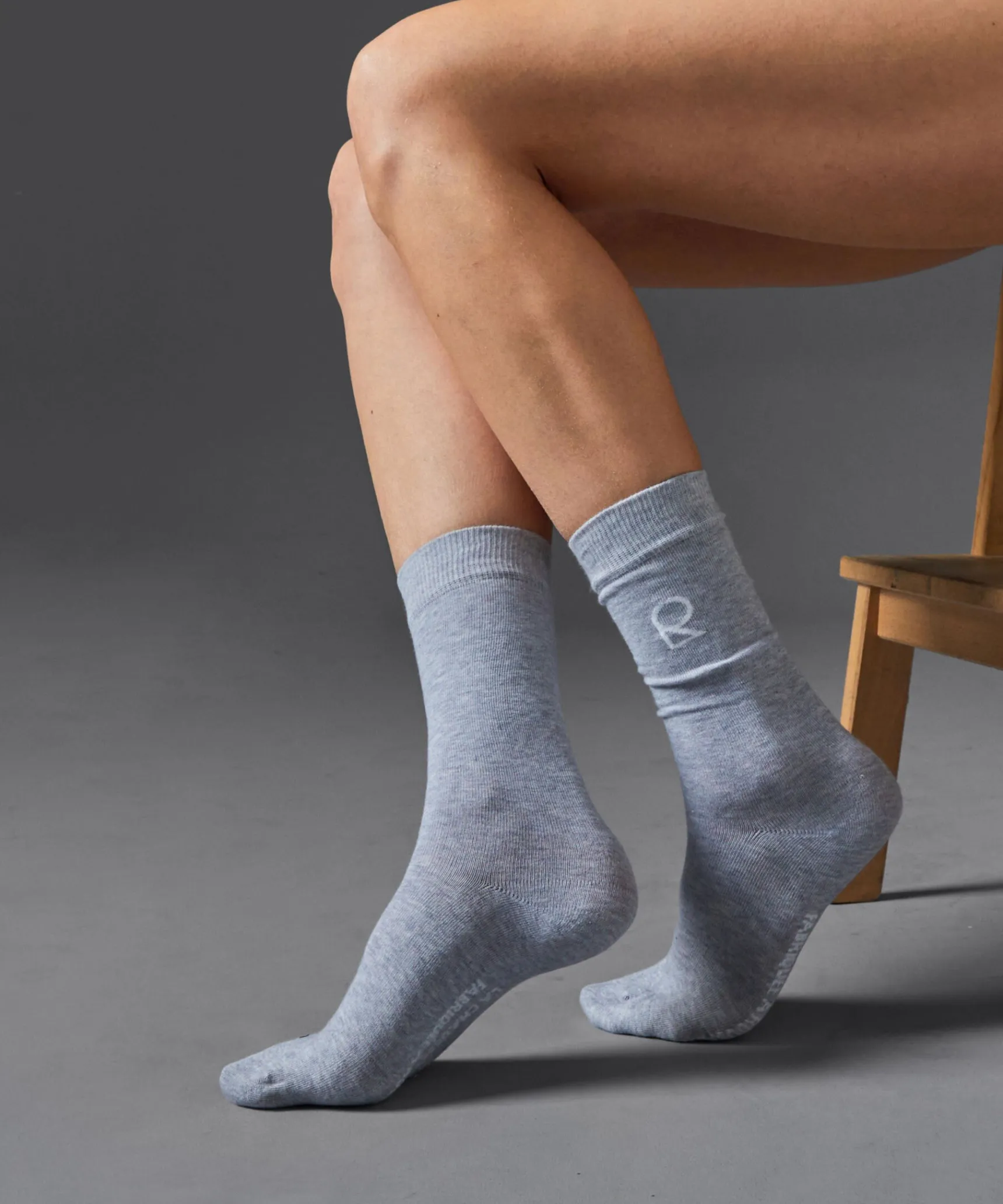 Rodier La chaussette unisexe gris chiné