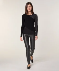 Best Rodier Legging en cuir stretch noir