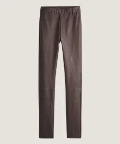 Outlet Rodier Legging en cuir stretch taupe