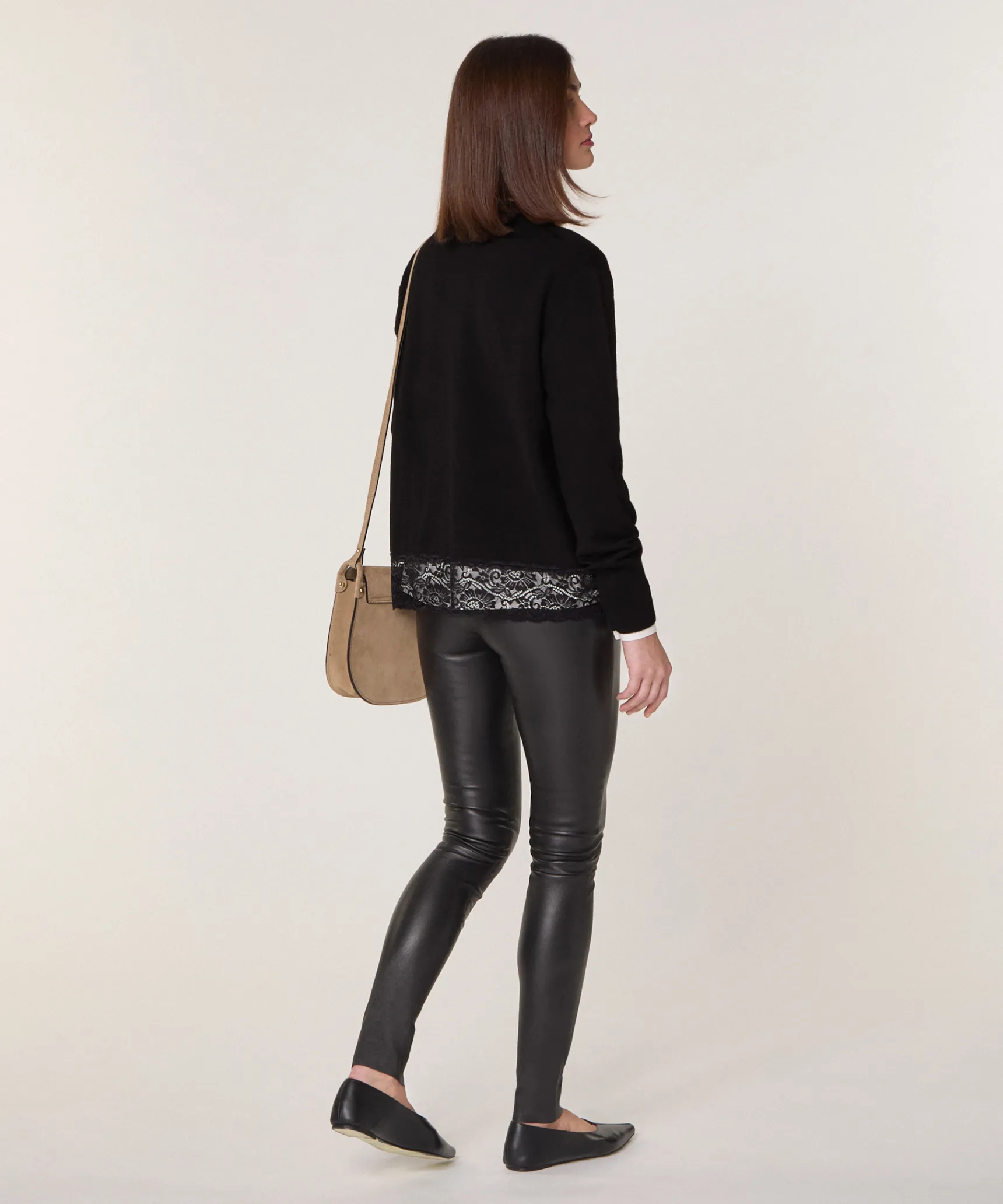 Best Rodier Legging en cuir stretch noir