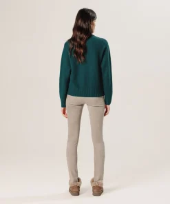 Online Rodier Legging en peau d'agneau stretch gris souris
