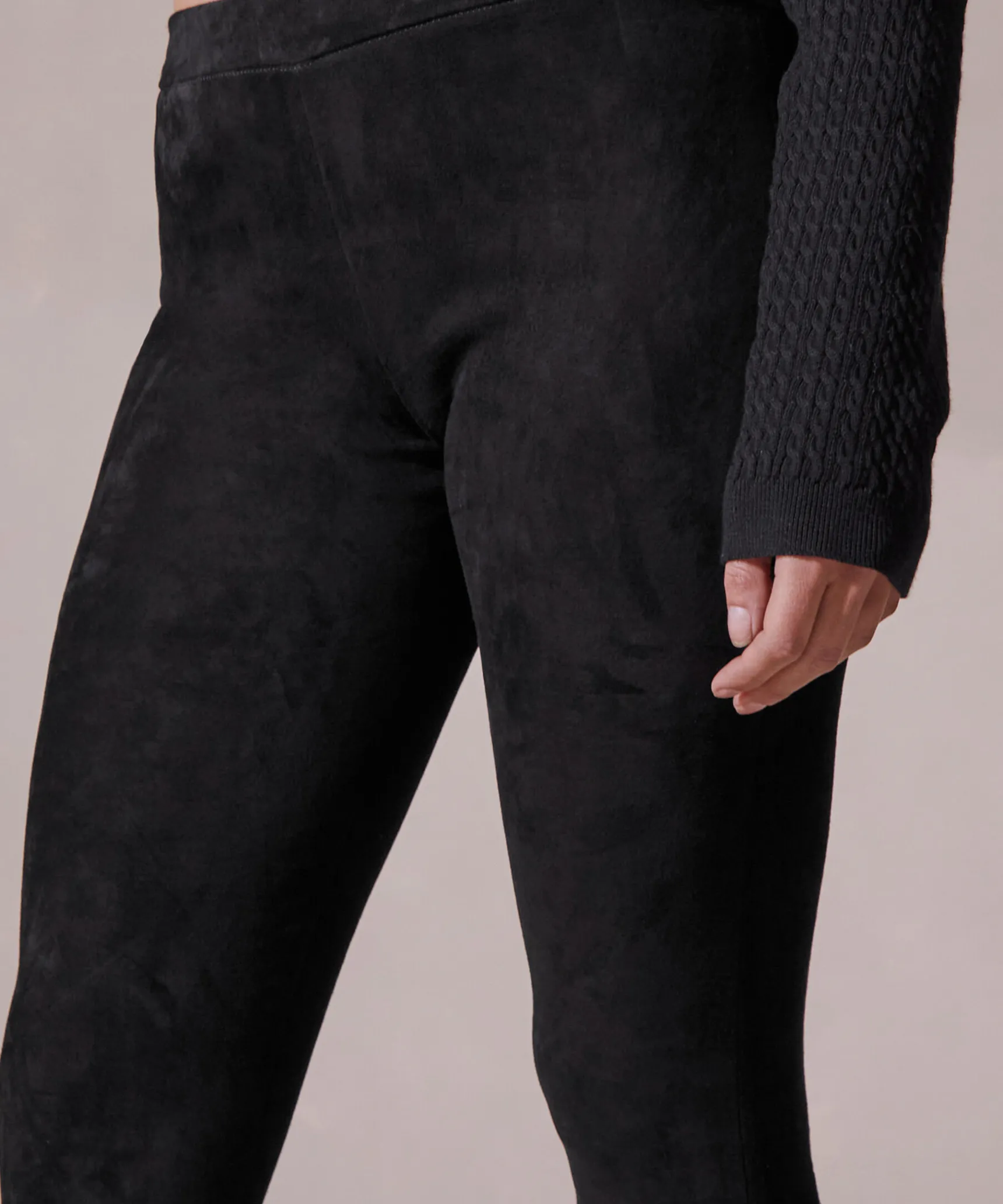 Discount Rodier Legging en peau d'agneau stretch noir