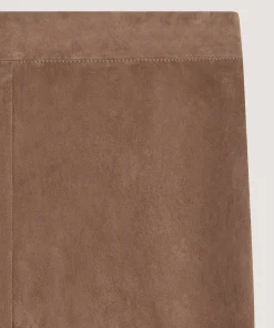 Outlet Rodier Legging en peau d'agneau stretch marron glacé