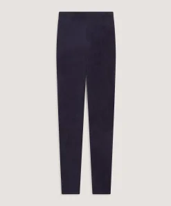 Online Rodier Legging en peau d'agneau stretch bleu marine