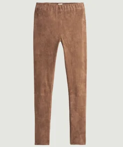 Hot Rodier Legging en peau d'agneau stretch taupe
