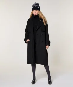 Best Rodier Manteau en laine noir