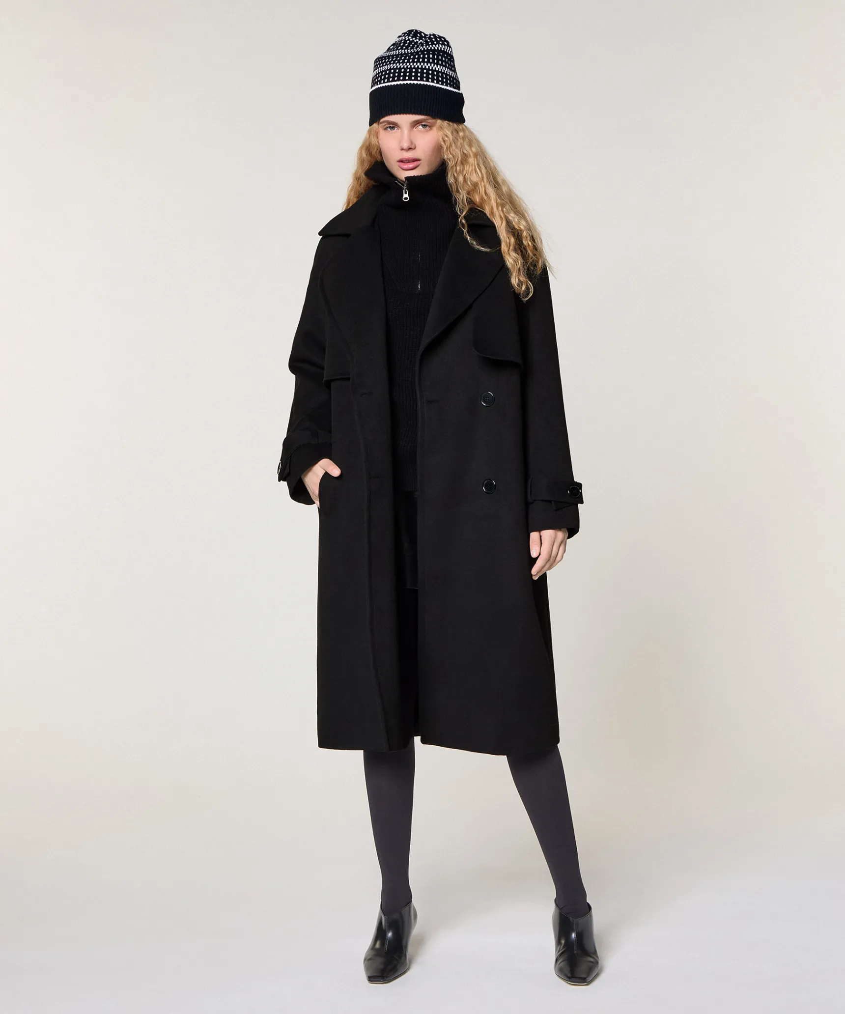 Best Rodier Manteau en laine noir