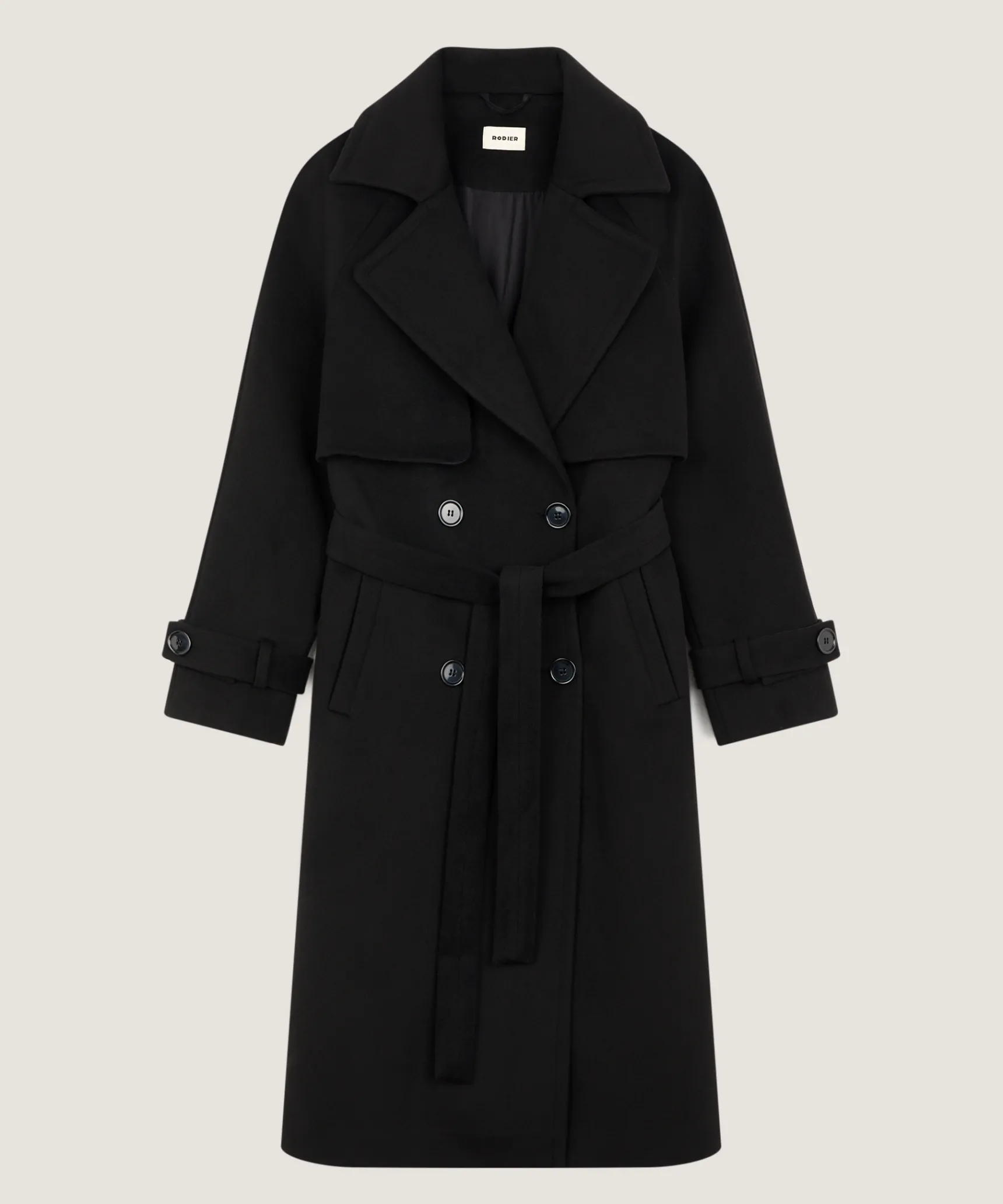 Best Rodier Manteau en laine noir