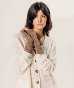 Online Rodier Mitaine en cachemire marron havane