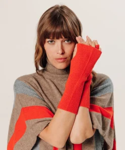 Clearance Rodier Mitaine en cachemire orange