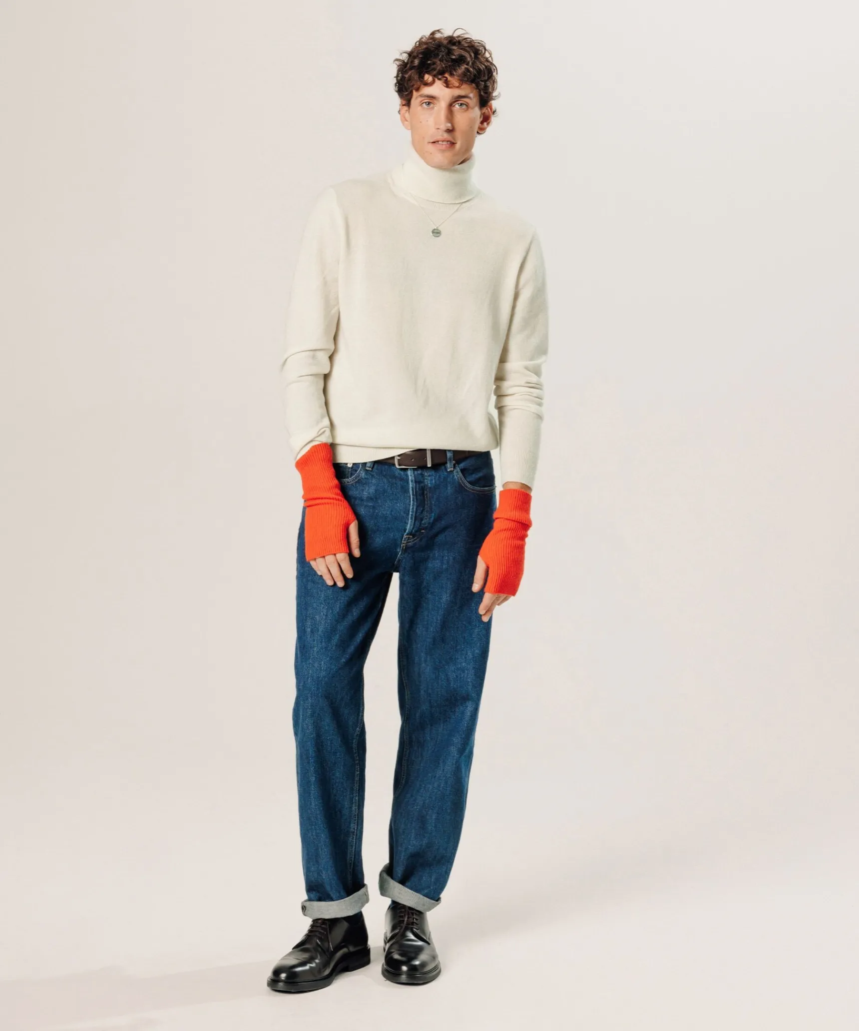 Clearance Rodier Mitaine en cachemire orange