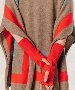 Clearance Rodier Mitaine en cachemire orange