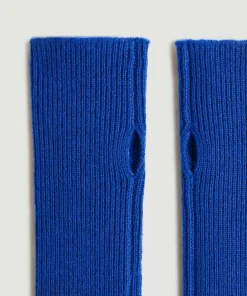 Hot Rodier Mitaines en cachemire bleu outremer