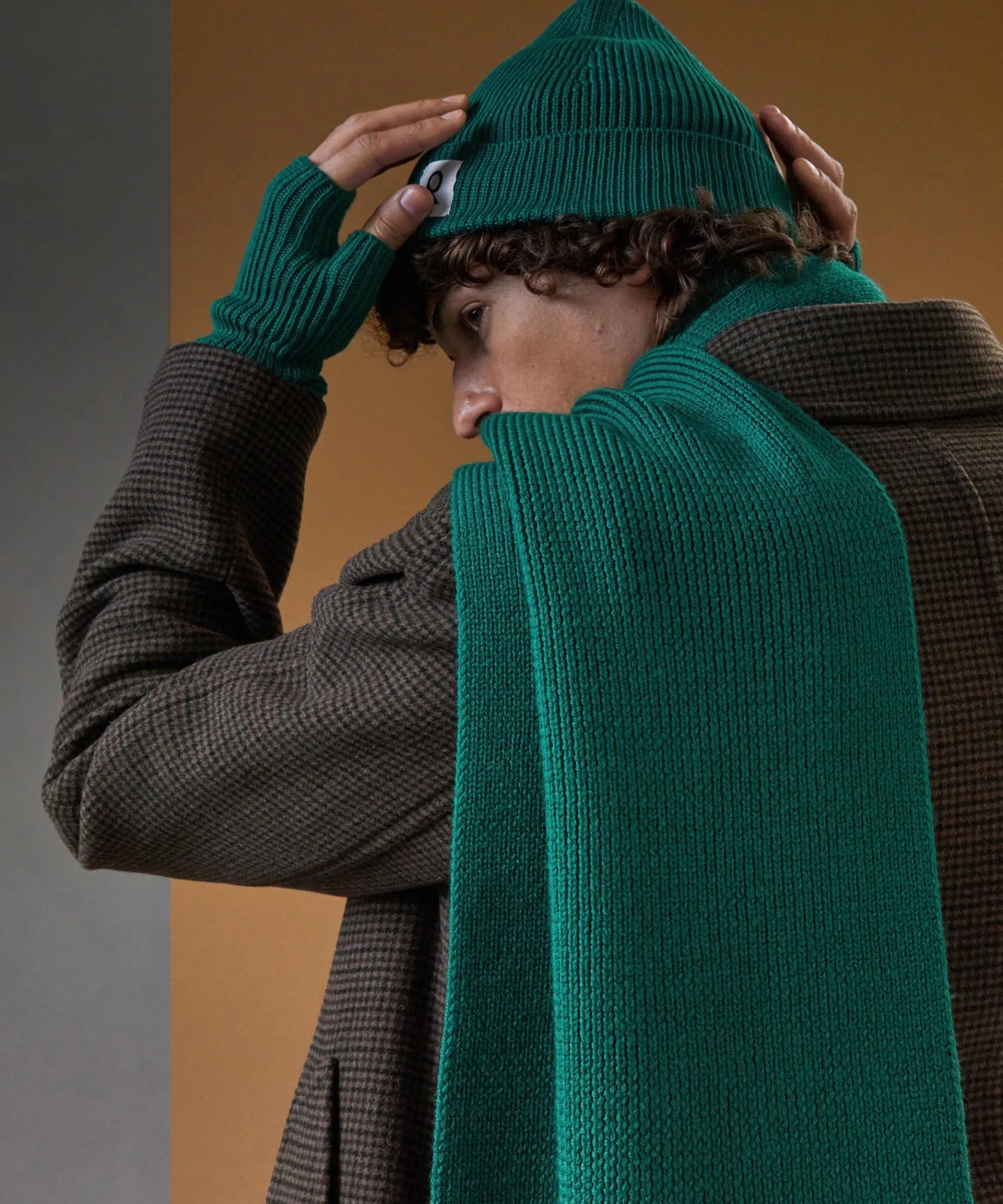 New Rodier Mitaines en laine mérinos OEKO-TEX® vert bouteille