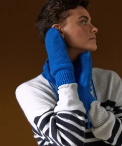 Hot Rodier Moufles en cachemire bleu outremer