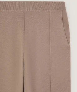 Rodier Pantalon cigarette en maille milano marron moka