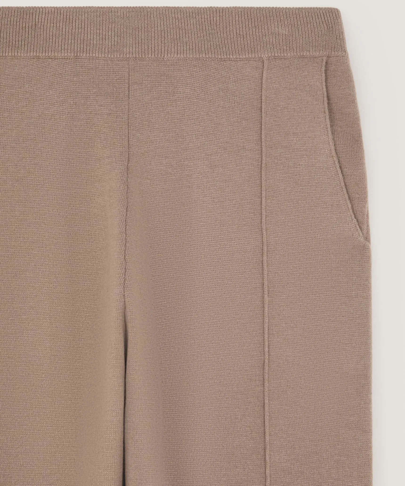 Rodier Pantalon cigarette en maille milano marron moka