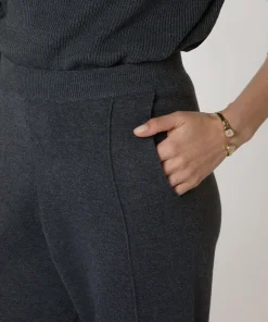 Rodier Pantalon cigarette en maille milano gris foncé