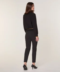 Clearance Rodier Pantalon cigarette taille haute noir