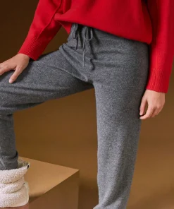 Online Rodier Pantalon droit en cachemire gris moyen