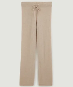 Hot Rodier Pantalon droit en cachemire 2 fils beige